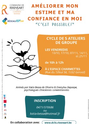 Atelier améliorer mon estime et ma confiance en moi