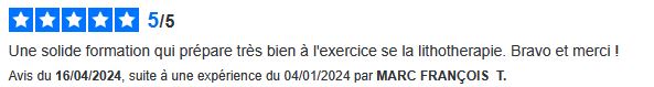 Formation lithothérapie en ligne avis et témoignages