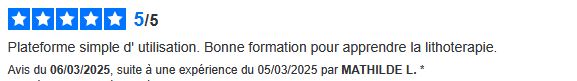 Formation Lithothérapie en ligne avis et témoignages