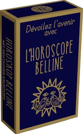 Grimaud – Horoscope Belline – Jeu divinatoire de 53 cartes oracle aux illustrations vintage – Initiation à la cartomancie, Bleu