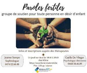 Paroles fertiles : groupe de soutien pour toute personne en désir d’enfant