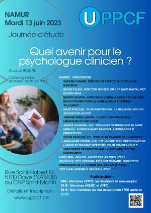 Quel avenir pour le psychologue clinicien ? Journée d’étude UPPCF