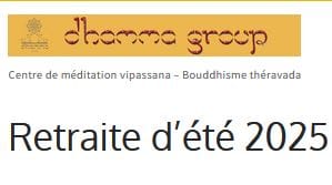 Retraite Vipassana d’été 2025